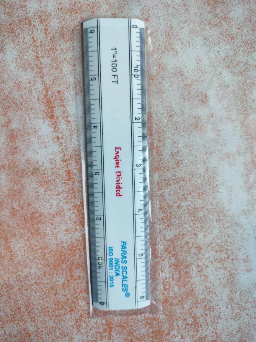 Survey Amin Scale Ruler For Map Measurement 1:100